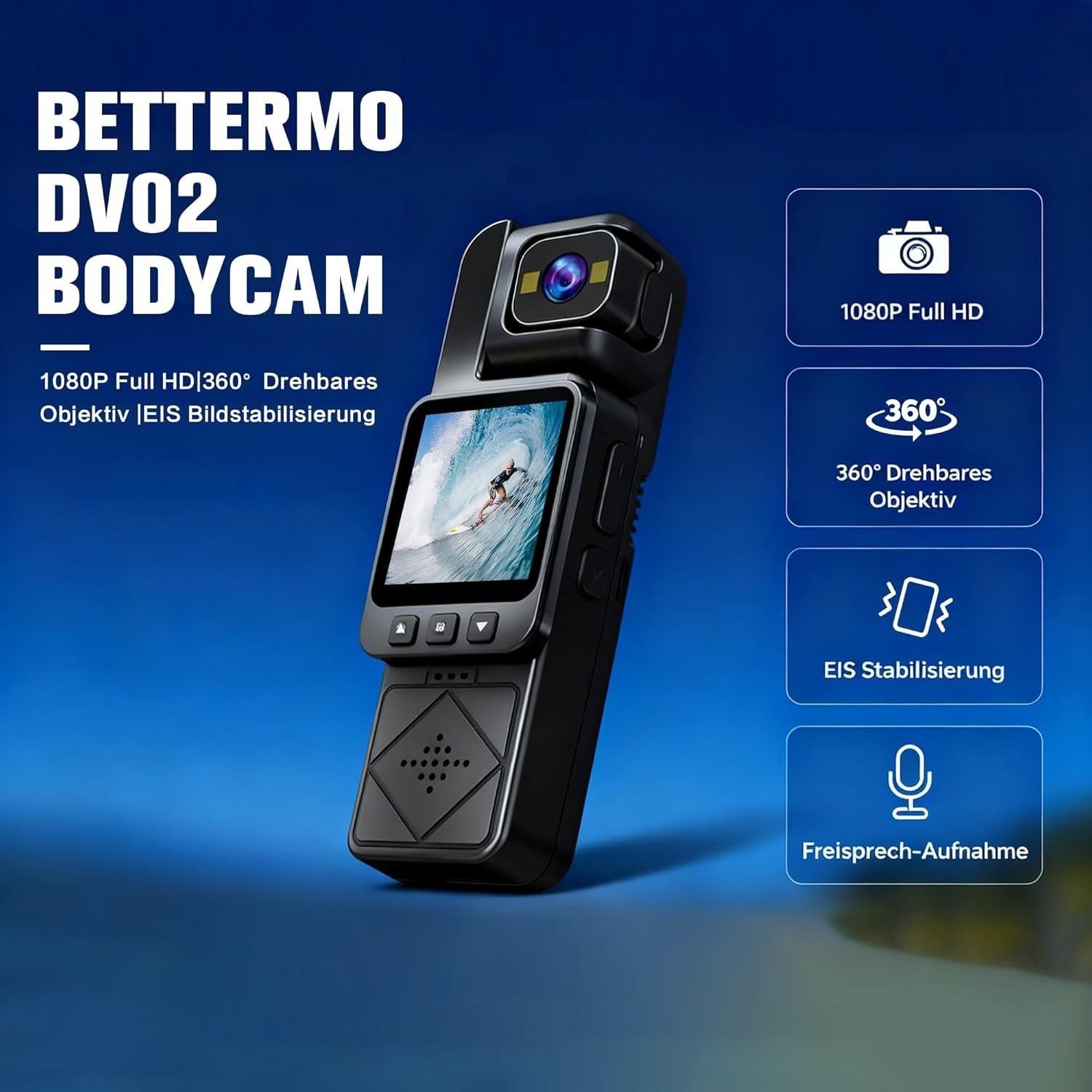 Mini Body Camera Body Action Vlogging Pocket Camera Image Stabilization