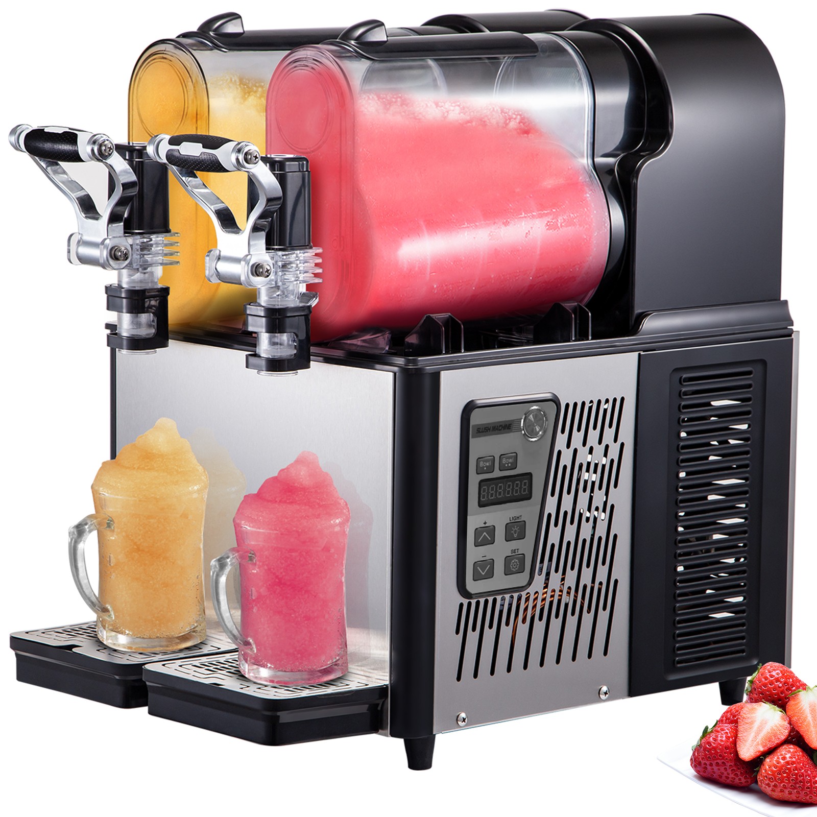 Uimoso 3Lx2 Tank Commercial Slushy Machine Margarita Smoothie Frozen Drink Maker