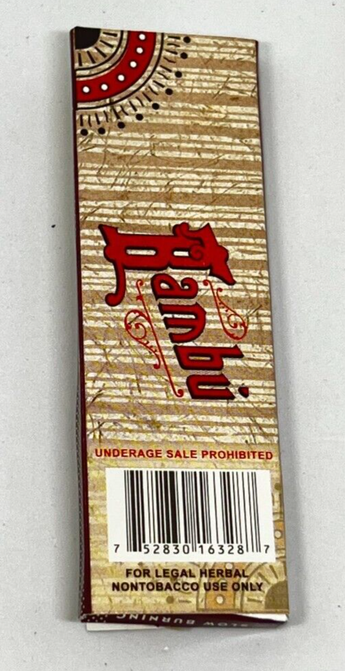 Bambu Natural Cigarette Rolling Papers 1 1/4 25 Booklet Display Box