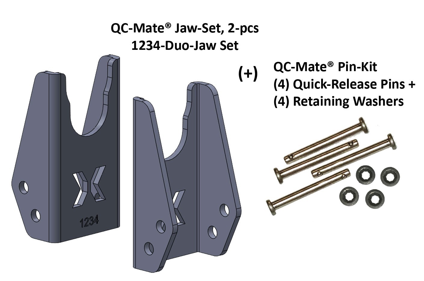 QC-Mate Jaw-Set + PinKit Combo Pack by XBoom Coupler