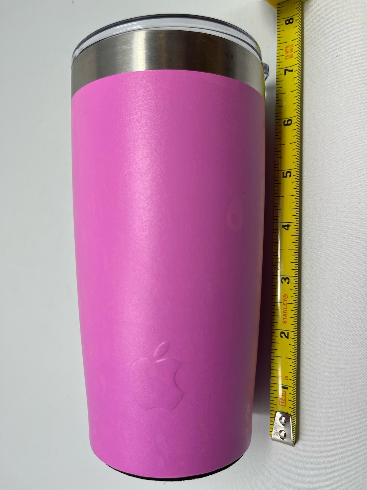 APPLE Logo 20oz Pink THERMAL TUMBLER Vacuum Insulated Stainless Steel Coffee Cup