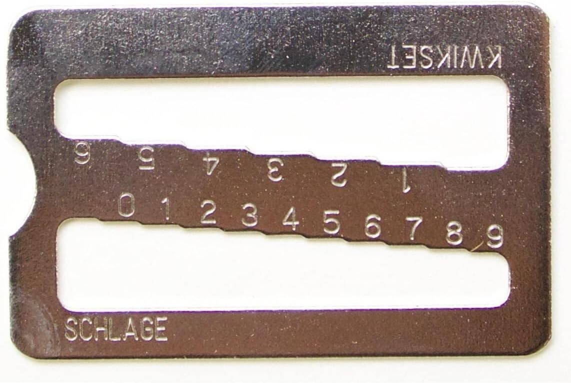 Lab Cylinder Lock Key Gauge, 2-In-1 For Kwikset/Schlage