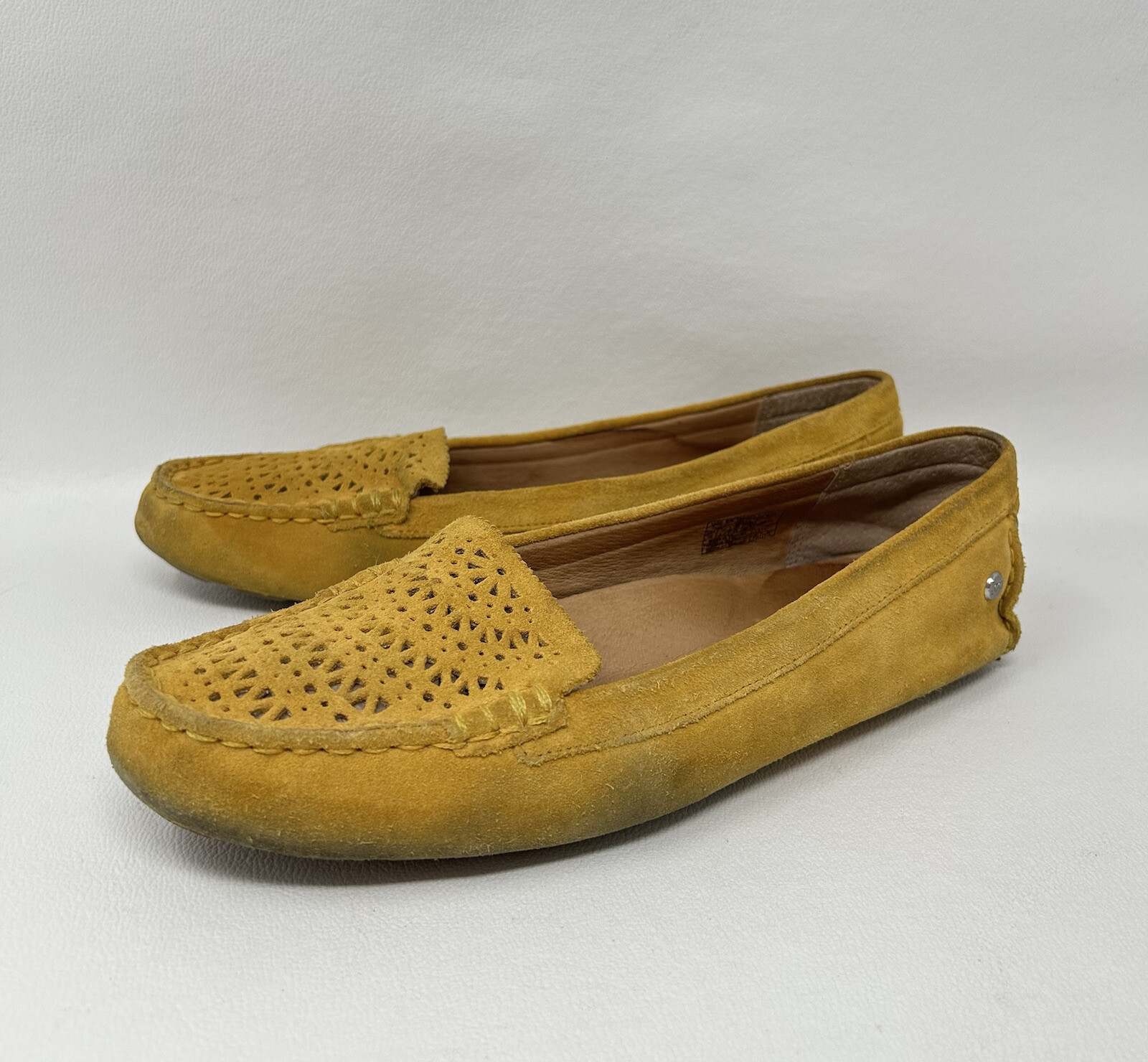 Ugg SN1098271 Yellow Suede Slip On Loafer Shoes, Women’s Size 10