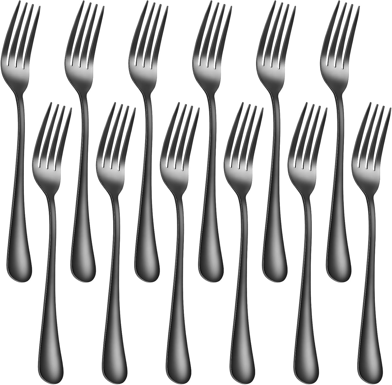 12 Piece Dinner Forks, 8 Inch, Top Food Grade Extra-Fine Stainless Steel