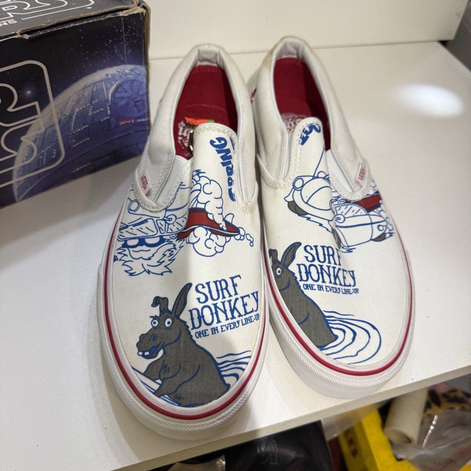Vans Triple Crown of Surfing The Log Father Men's Sz 9 White Rare Tennis Shoe