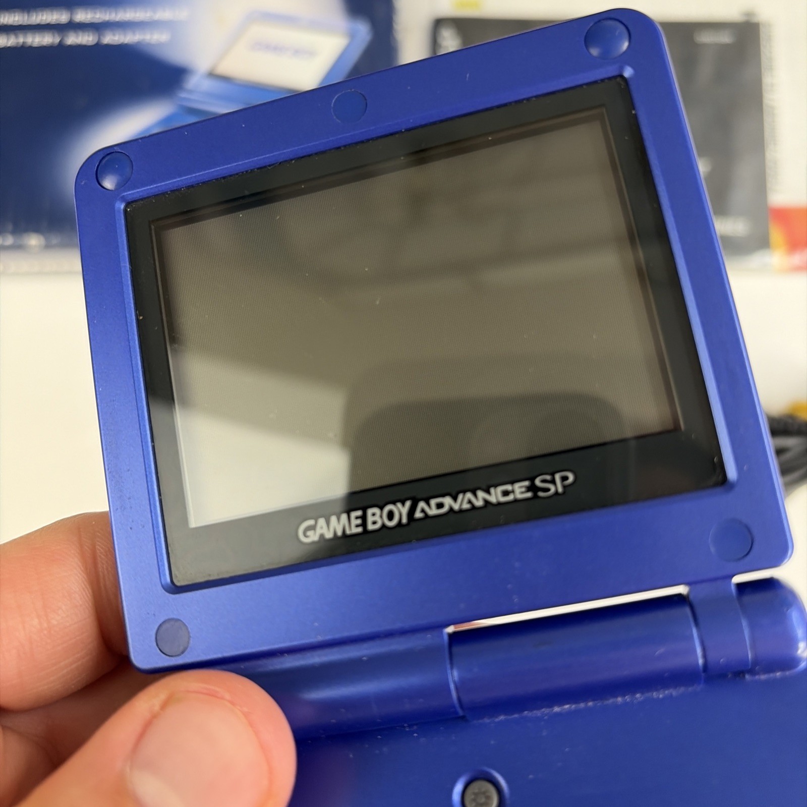 Nice! OEM Nintendo GameBoy Advance SP In Box Cobalt Blue System Complete
