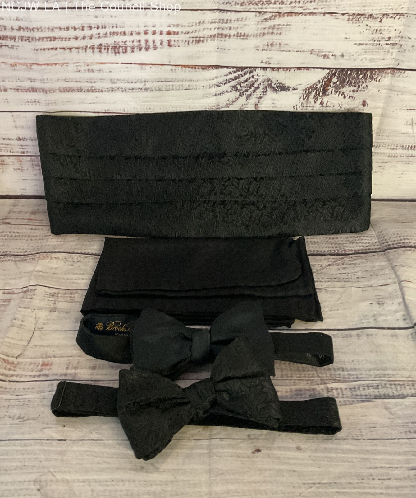 Molly Rodgers Cummerbund Tie Formal Set Black OS