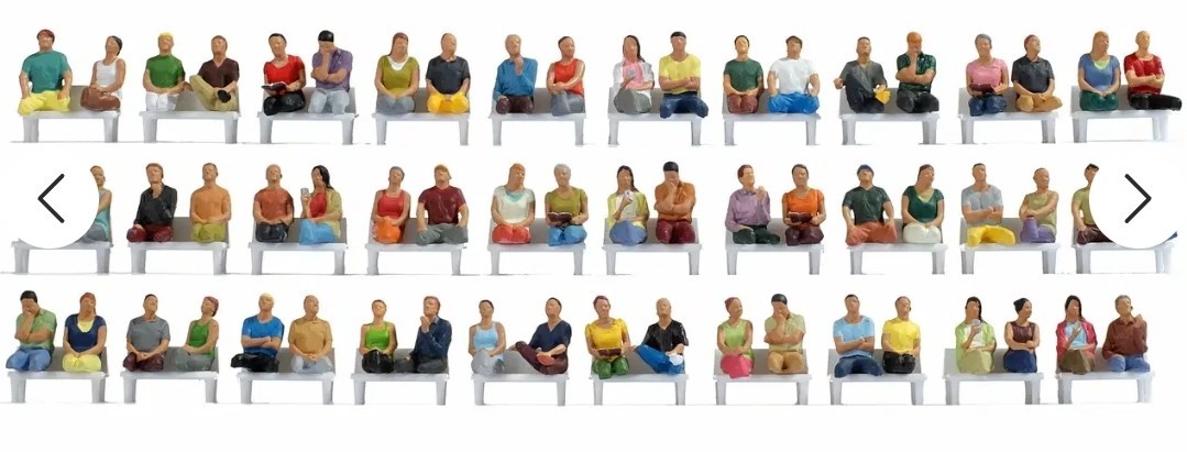 Noch Mega Seated Passenger Set 16072 HO Scale