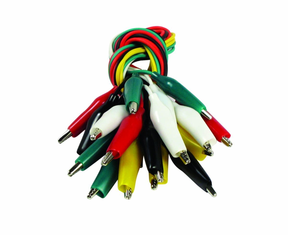 10 Cables De Prueba De 5 Colores Con Pinzas De Cocodrilo, Cables De Puente