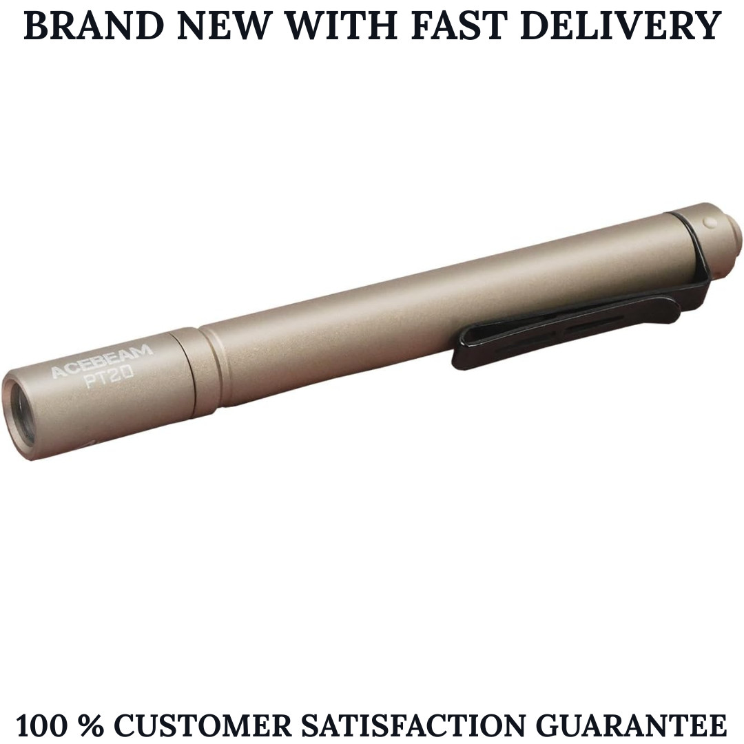 ACEBEAM PT20 500 Lumen LED Pen Flashlight 2 AAA EDC Pocket Light Aluminum