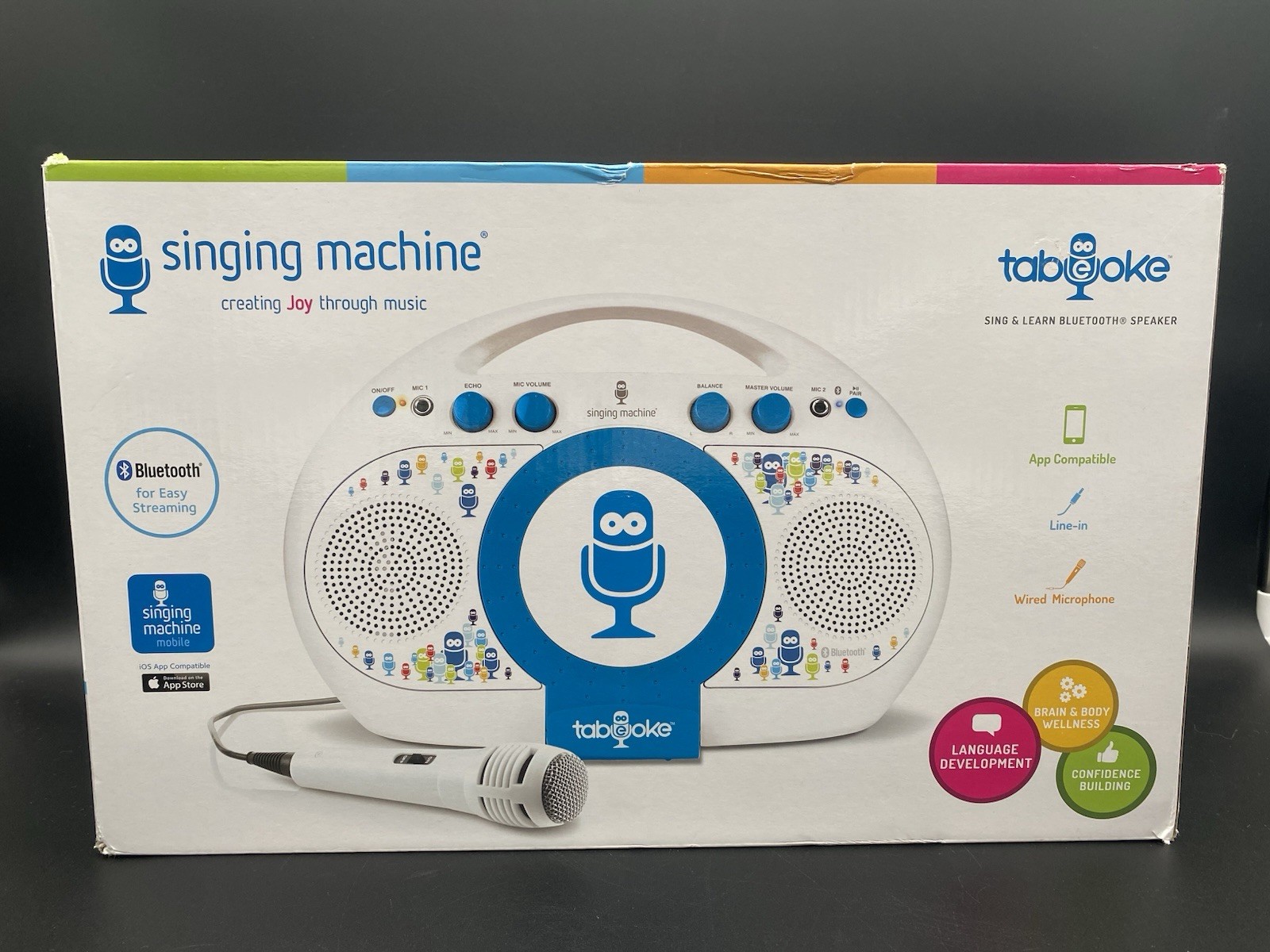 Tabeoke Singing Machine - New - White Portable Karaoke System