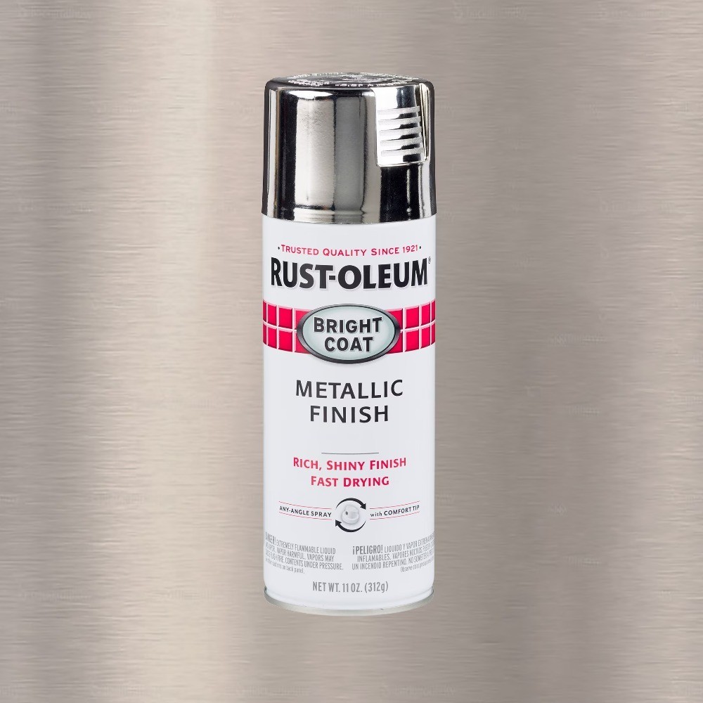 Metallic Spray Paint Chrome Silver Rust Protection 11oz Bright Coat Finish