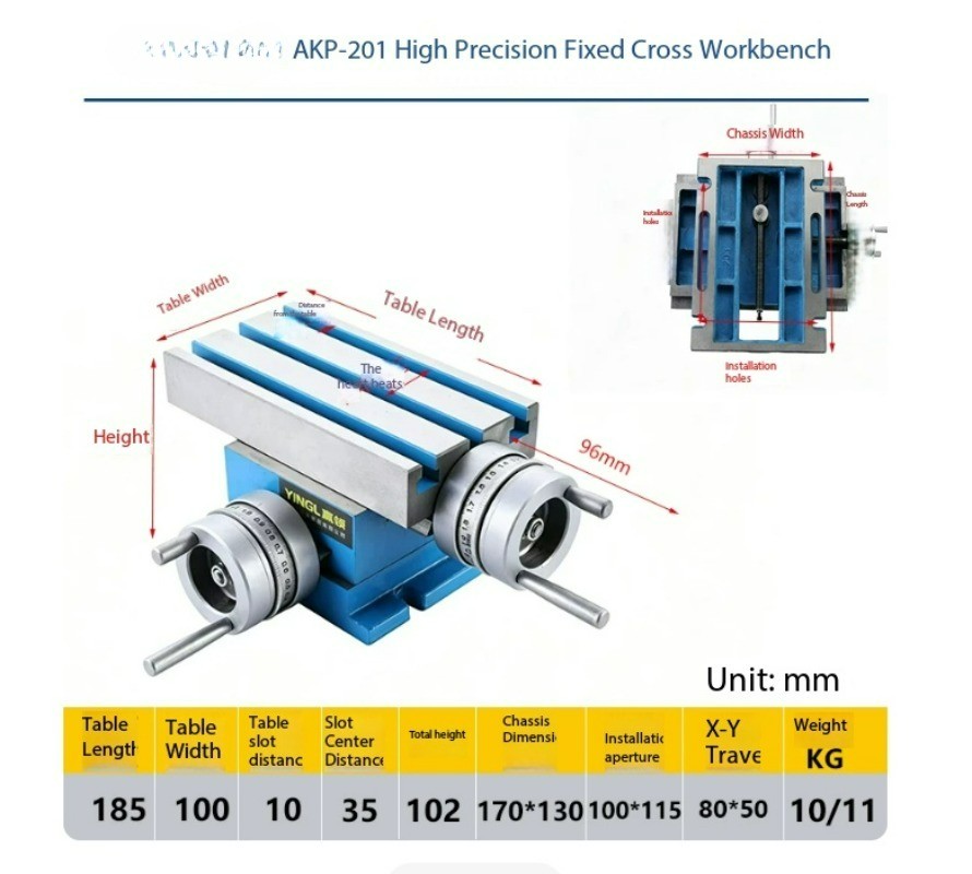 High-Precision Cross-Table Heavy-Duty Milling Machine Table Multifunctional