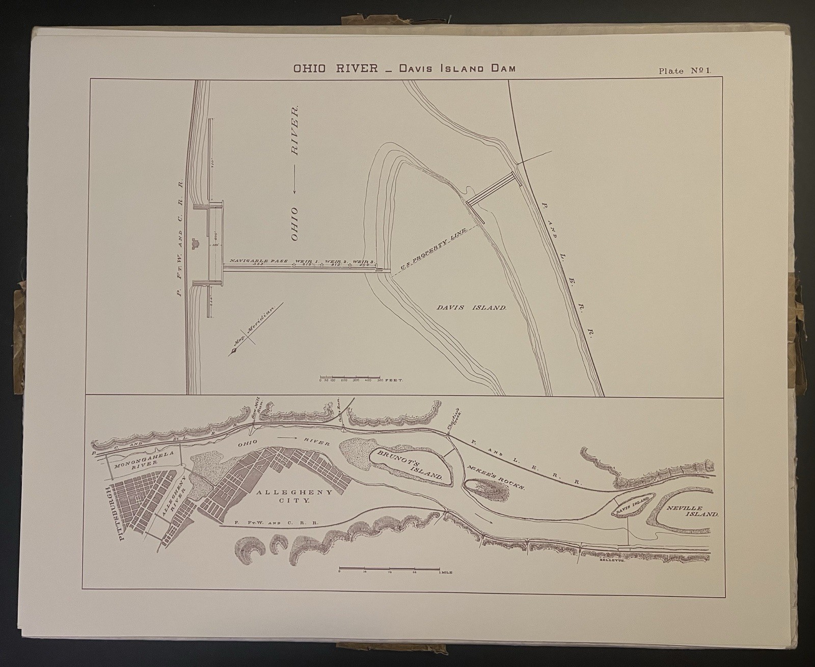 Davis Island Lock & Dam Portfolio 1985 U.S. Army Corps of Engineers ~ 13 Plates!