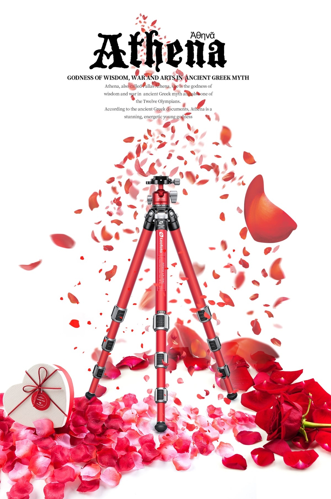 Leofoto LA-284C+LH-30 Full Red Athena Ocean Tripod w Ballhead | Anti-Corrosion