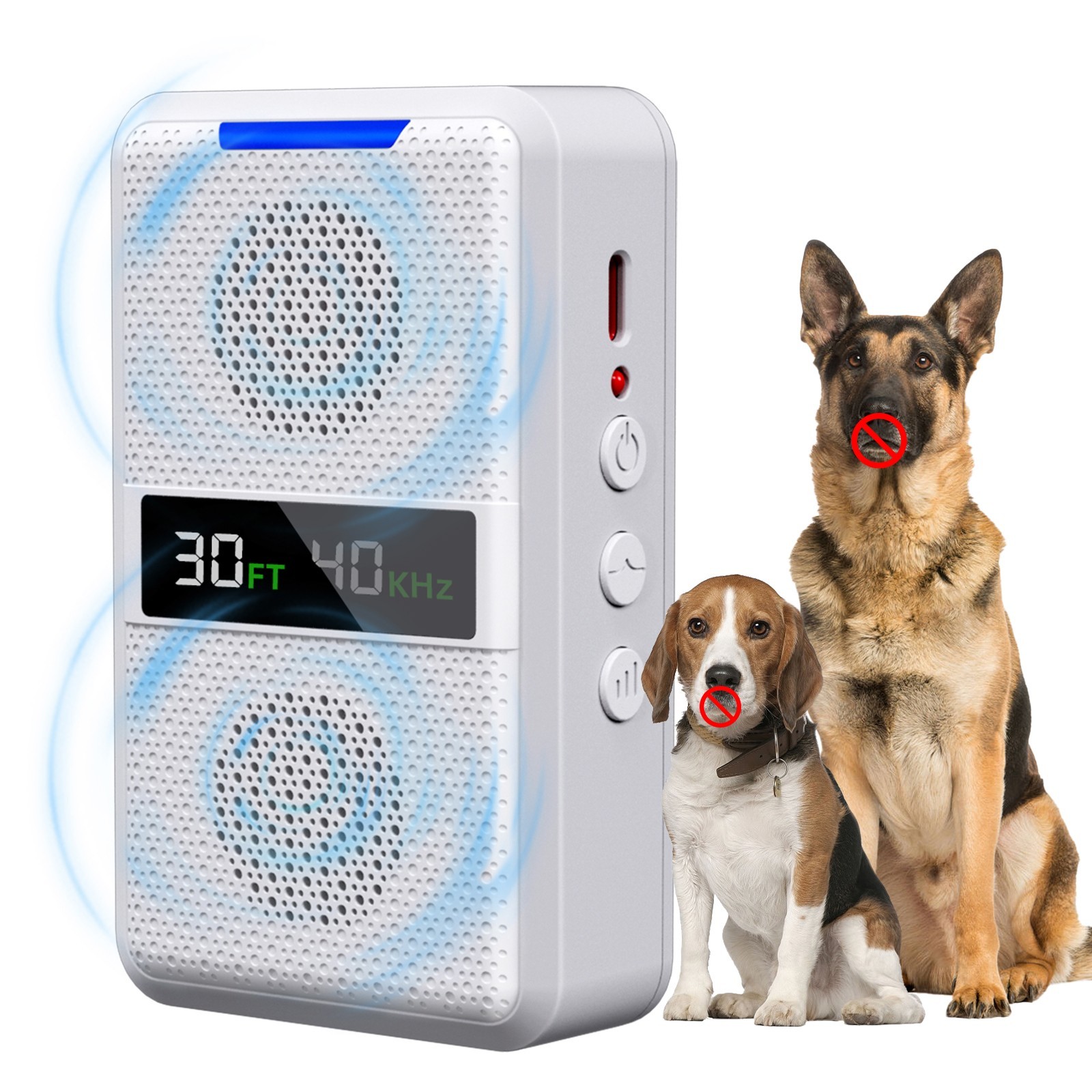 Ultrasonic Dog Bark Deterrent Devices, Anti Barking Device, Adjustable Frequency