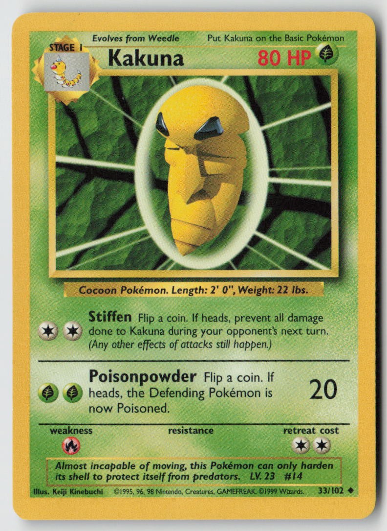 Kakuna 033/102 - Base Set Normal - PTCG - LP