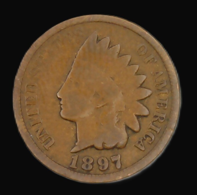 Indian Head Penny 1897 - US Coin - Circulated Condition