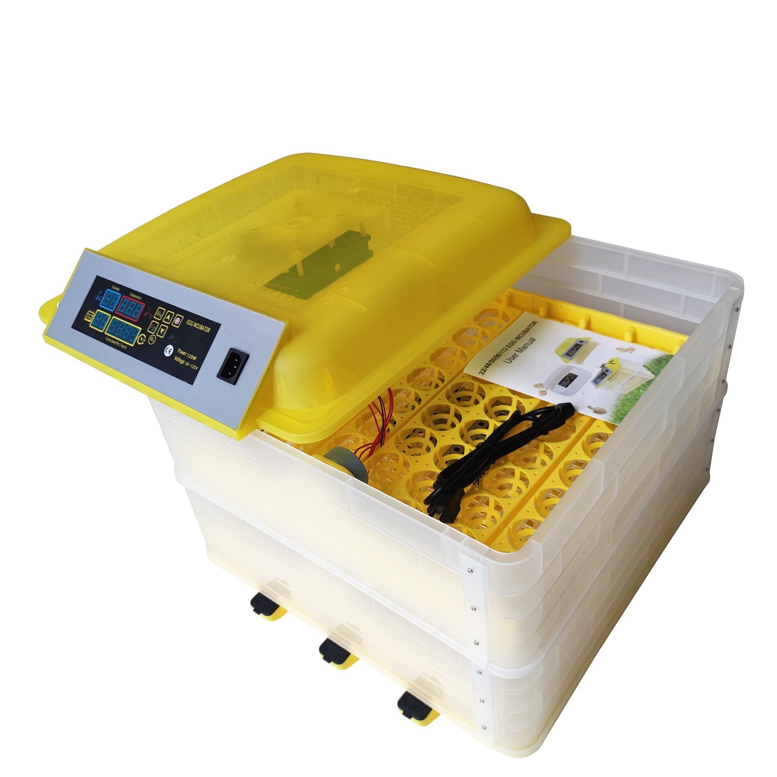 112 Eggs Automatic Poultry Incubator 2 Layer Small-Scale Poultry Hatching 110V