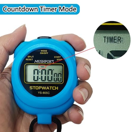 2 Pack Stopwatch Sport Timer - Simple Stop-Watch - Digital - Blue