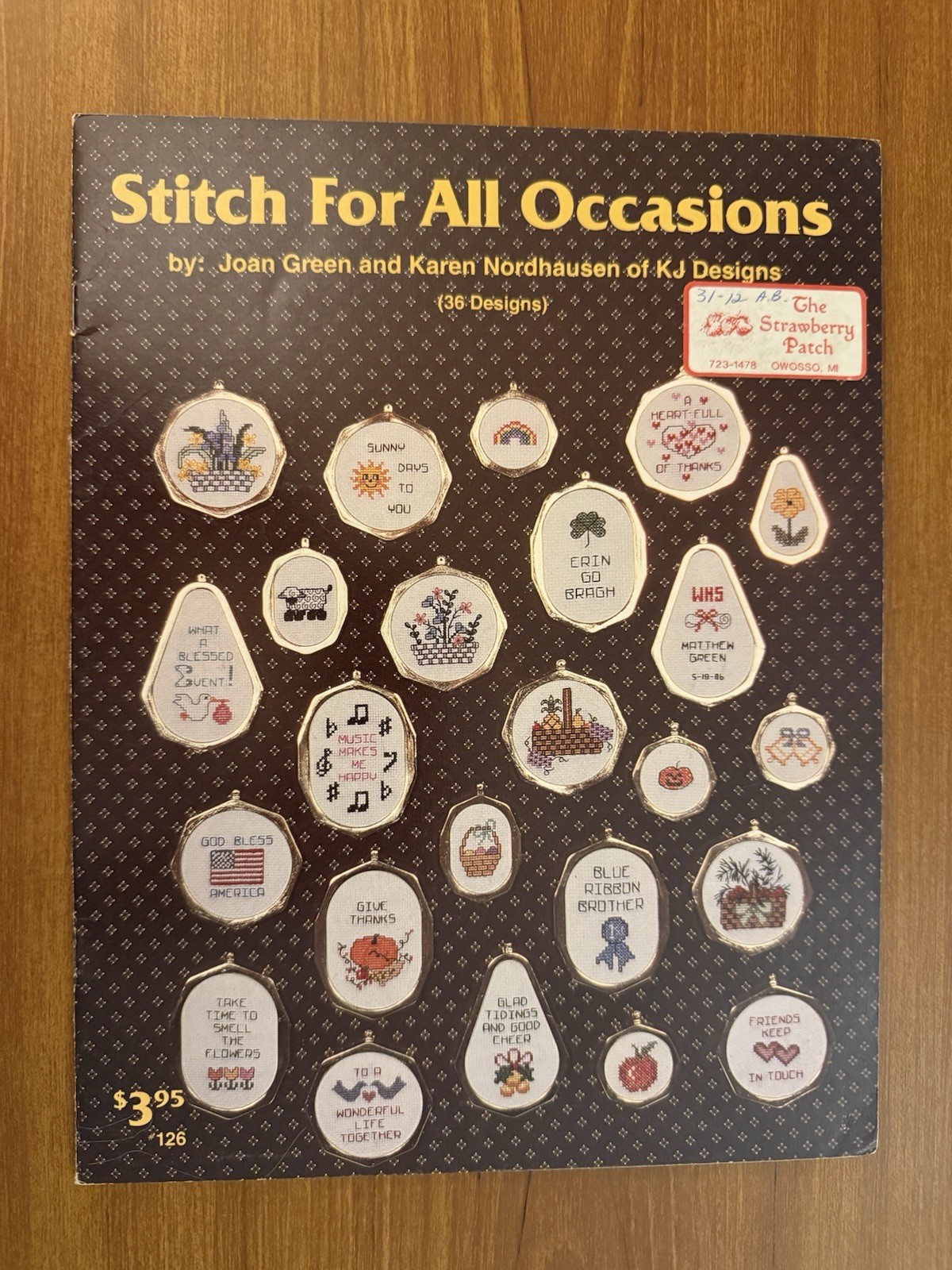 KJ Designs Stitch For All Occasions Cross Stitch Booklet 36 Designs Vintage 1986