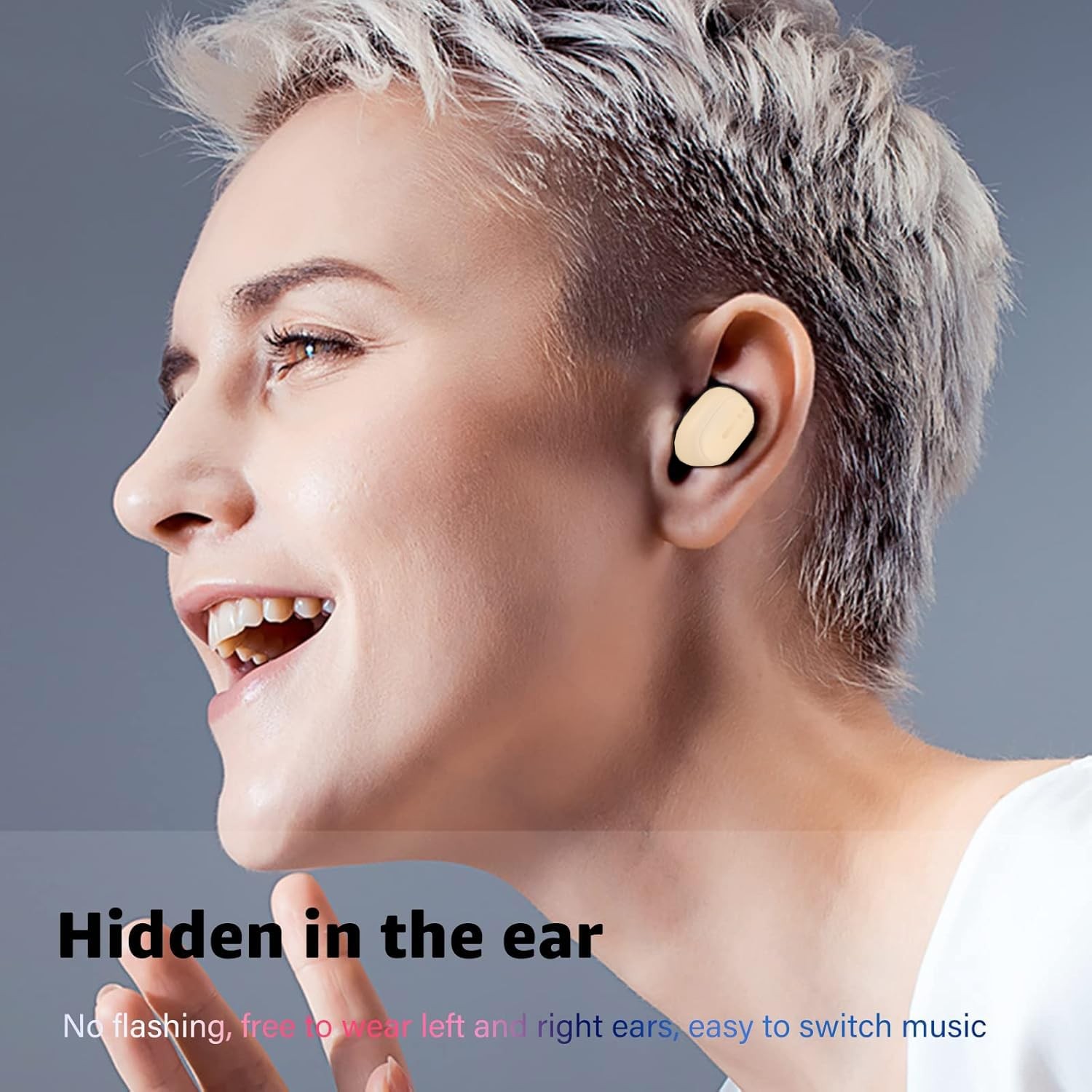 SYSFUN Single Bluetooth Wireless Earbud, Mini Invisible in-Ear Wireless Bluet...