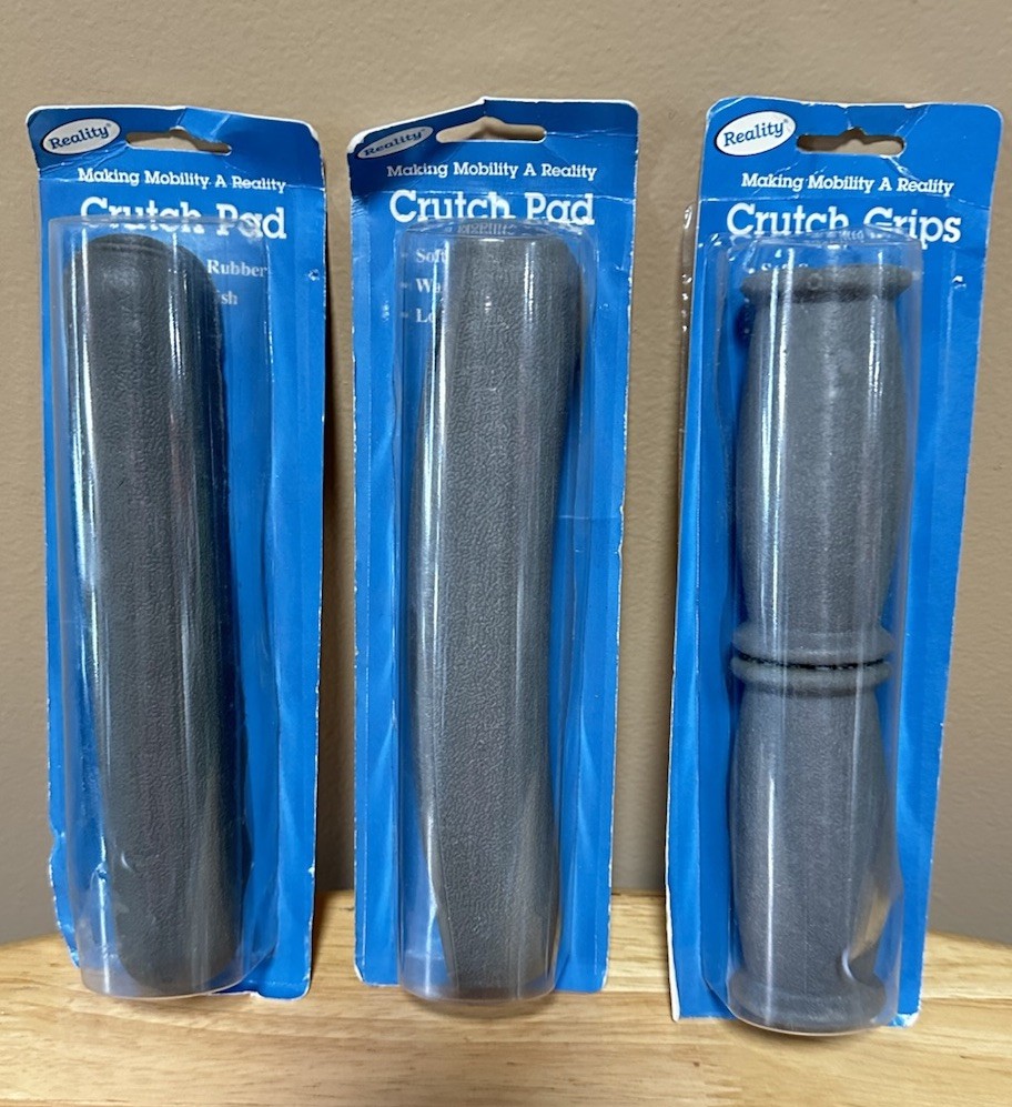 Reality Replacement Crutch Parts ~ Rubber Underarm Pads & Hand Grips Cushions