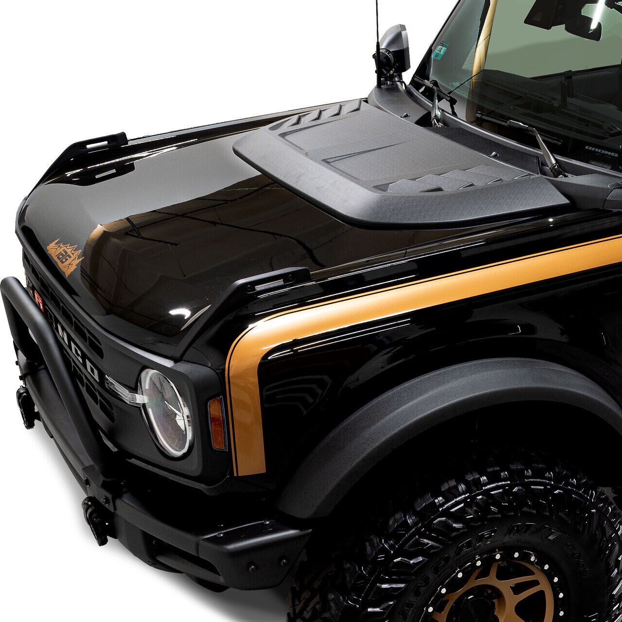 IAG I-Line Hood Scoop for Ford Bronco 2021+ 2/4 Door in Black