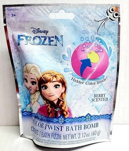 Bath Bomb Color Twist Kids Disney Frozen Berry Scented Fun Nontoxic Girls New