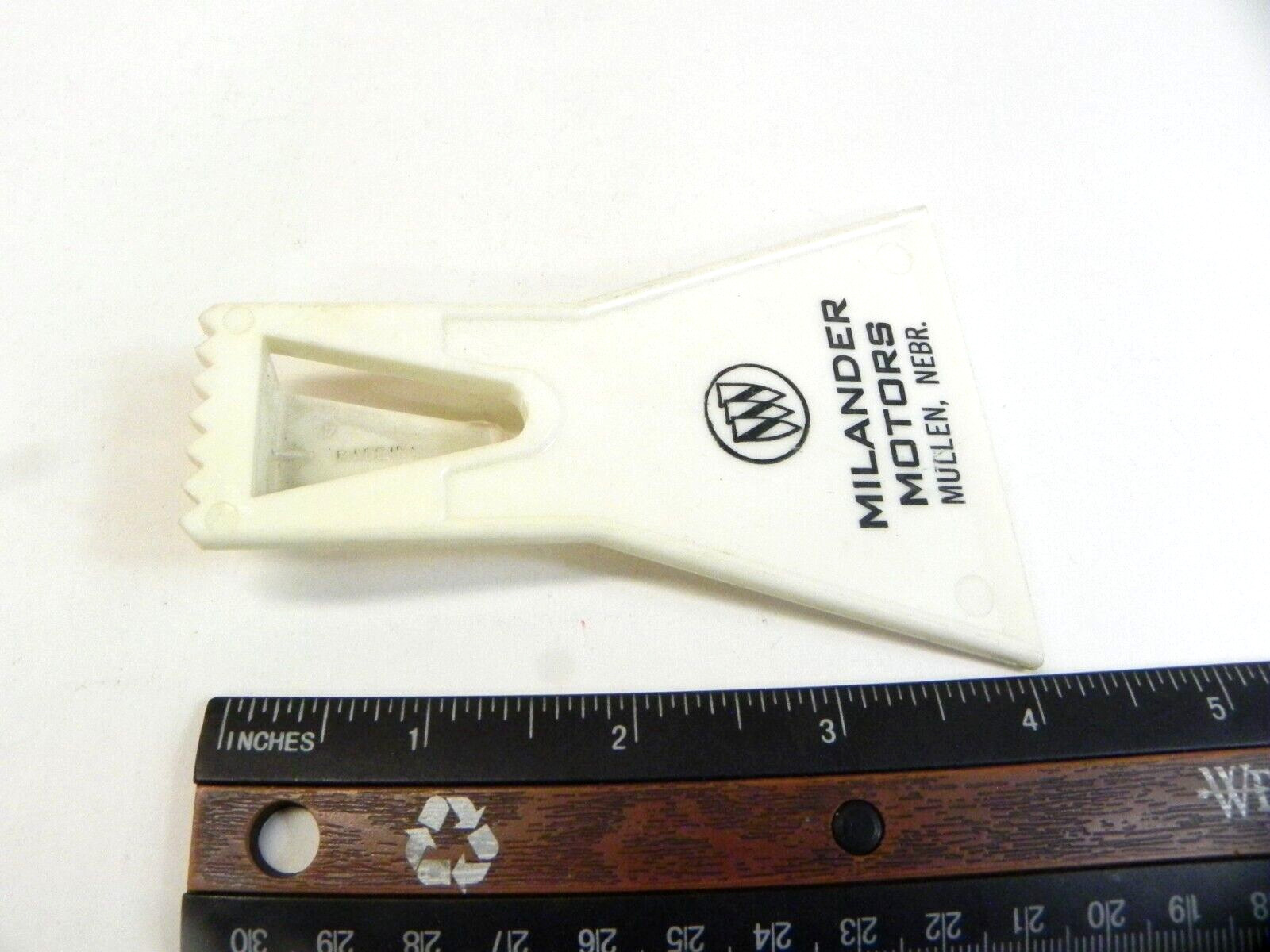 Vintage Buick Dealership Ice Scraper Accessory Milander Motors Mullen, Nebraska