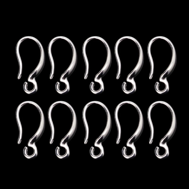10Pcs/set Earring Hooks Allergenic French Ear Wires with Coil Hook Earrings