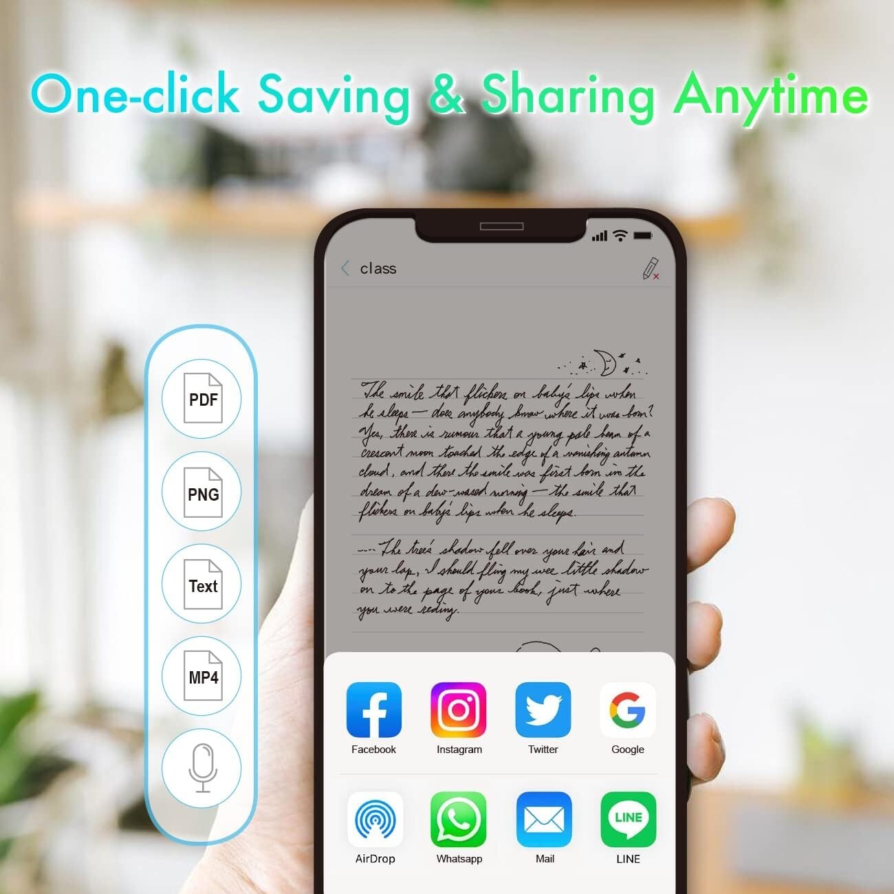 Ophaya Digital Smart Pen+Small Notepad Real-time Sync Ideal for Note-Taking