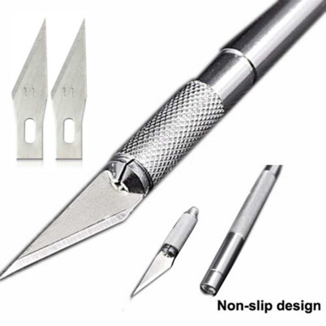 Precision Utility Knife Cutter w/Replaceable Steel Blade Safety Arts Craft Tool