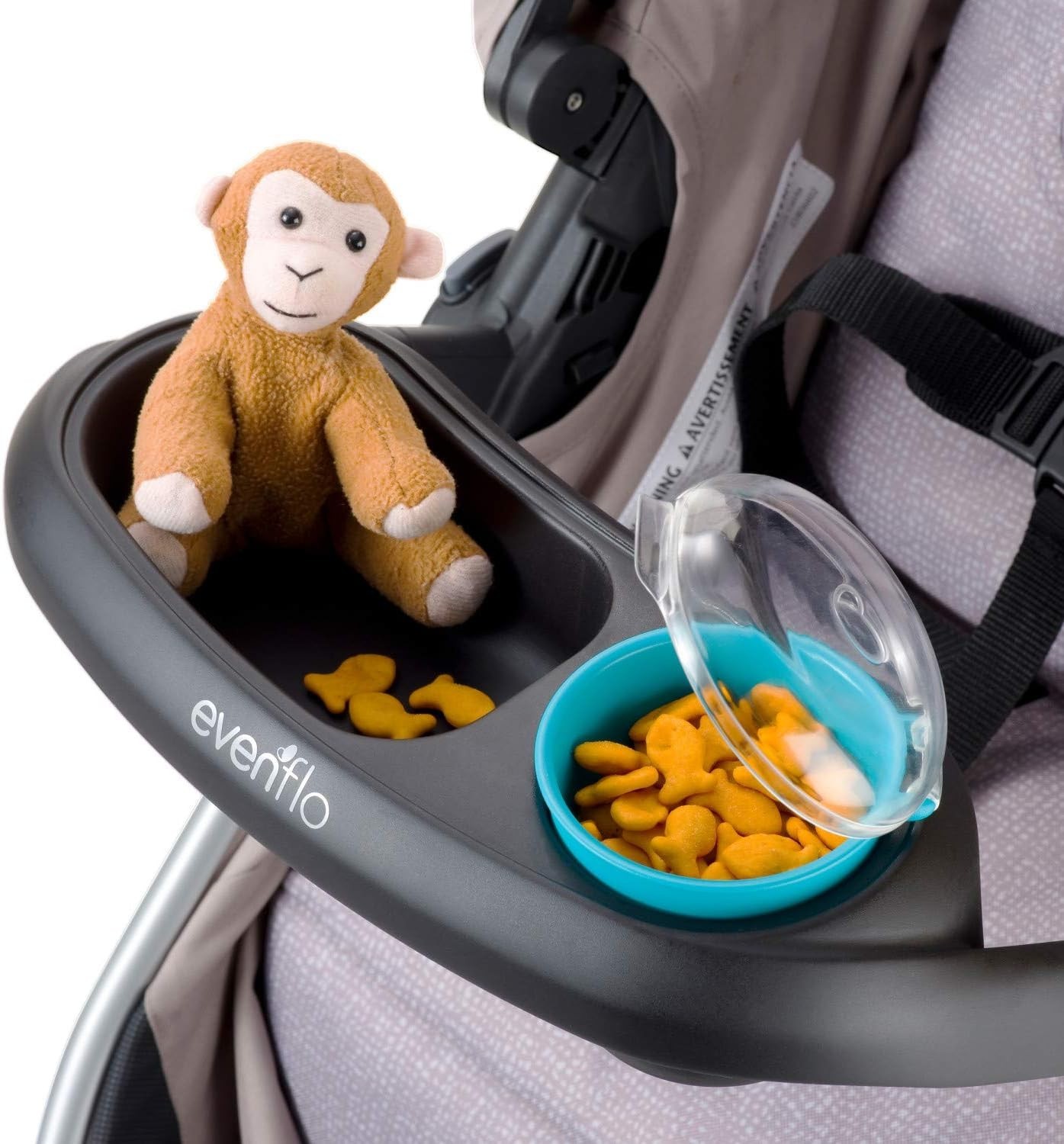 Spacious Child Snack Tray for Evenflo® Strollers – Includes Snack Cup Accessory