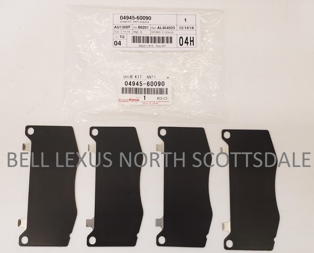 TOYOTA OEM FACTORY FRONT BRAKE SHIM KIT 2010-2024 4RUNNER ( 04945-60090 )