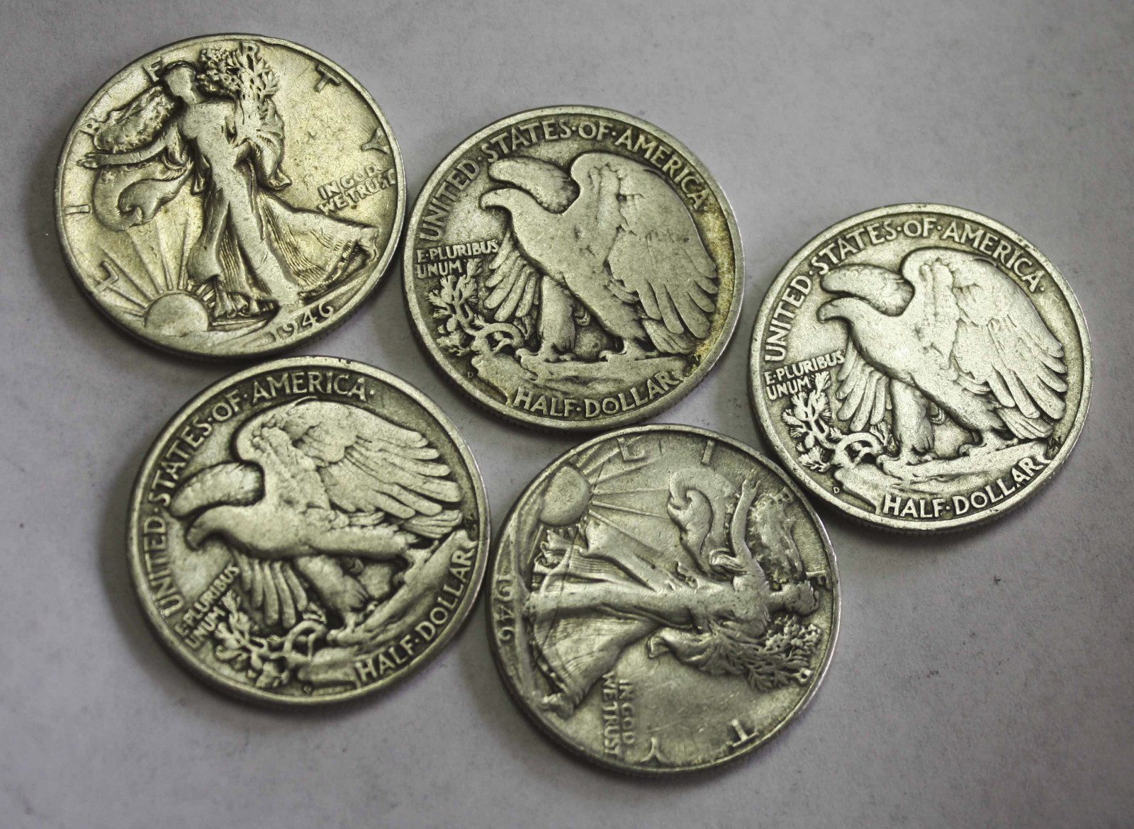 1946-d Walking Liberty Half. Average Grade of Coin You Receive is Photographed