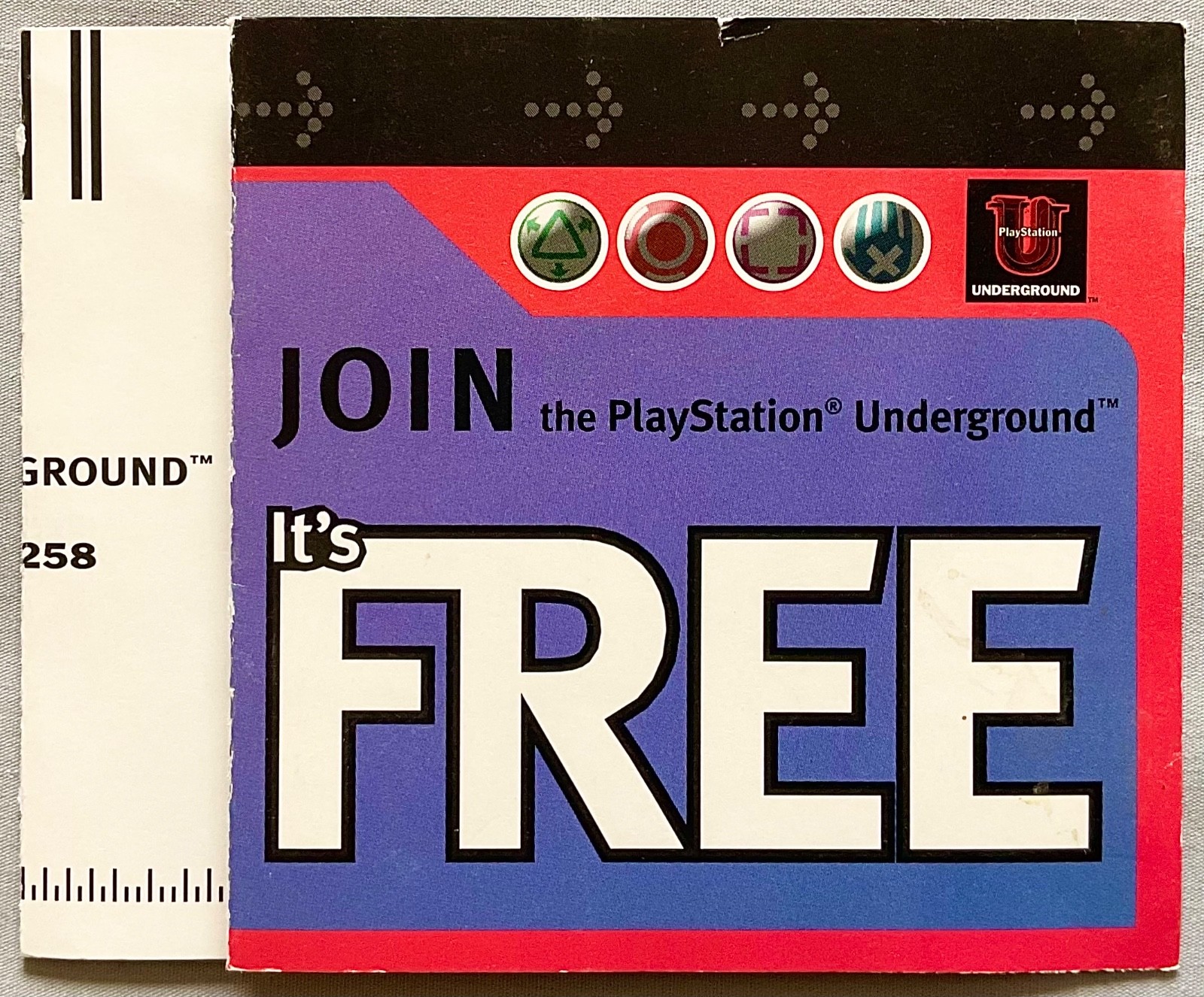 PlayStation Underground Join It's Free PS1 PlayStation Insert Only