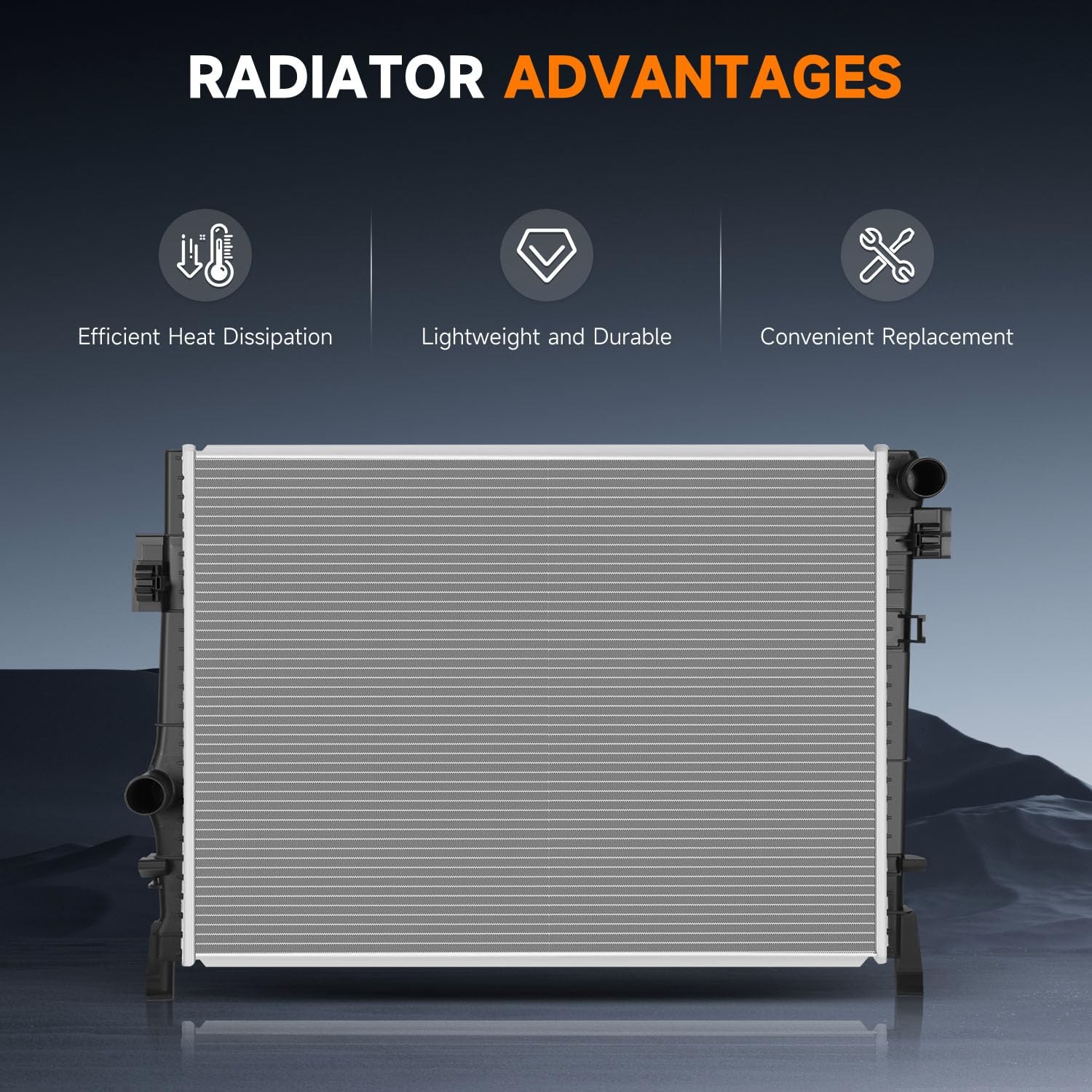 Aluminum Radiator Fits Dodge Journey 2009-2019 2.4L 3.5L 3.6L 68102115AA