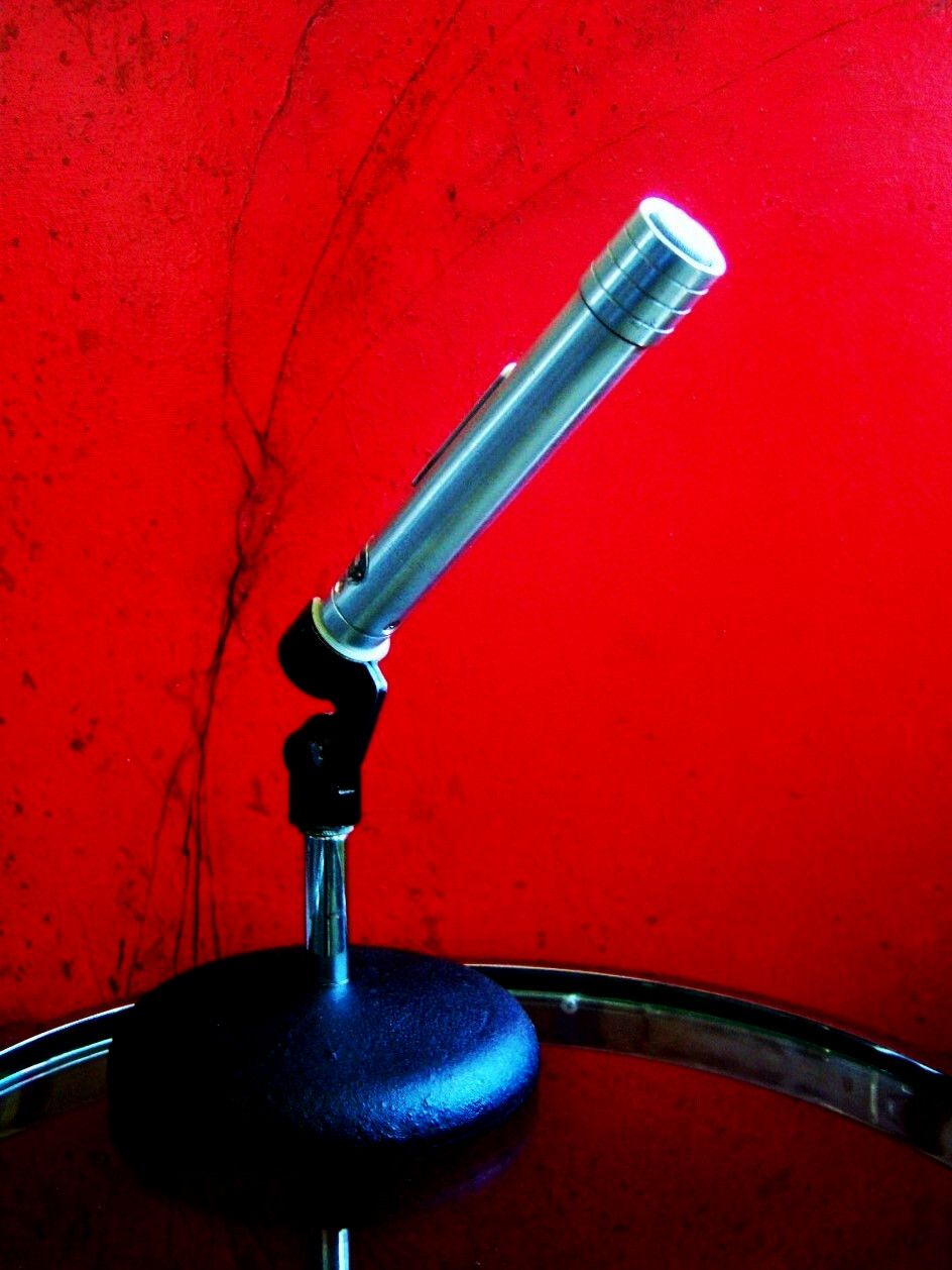 Vintage 1957 Shure 535 / 530 / 525 Dynamic microphone Dual Z w Atlas stand prop