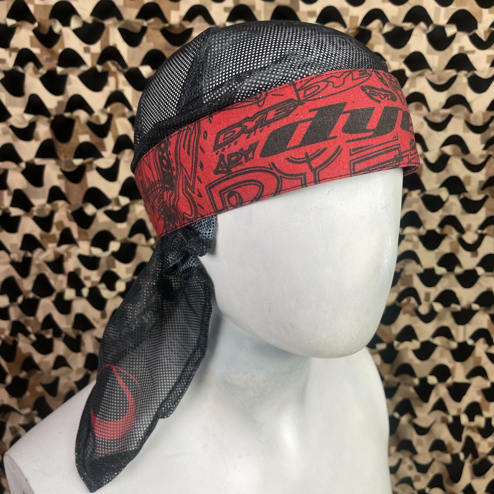 NEW Dye Head Wrap - LogoFlauge Red/Black