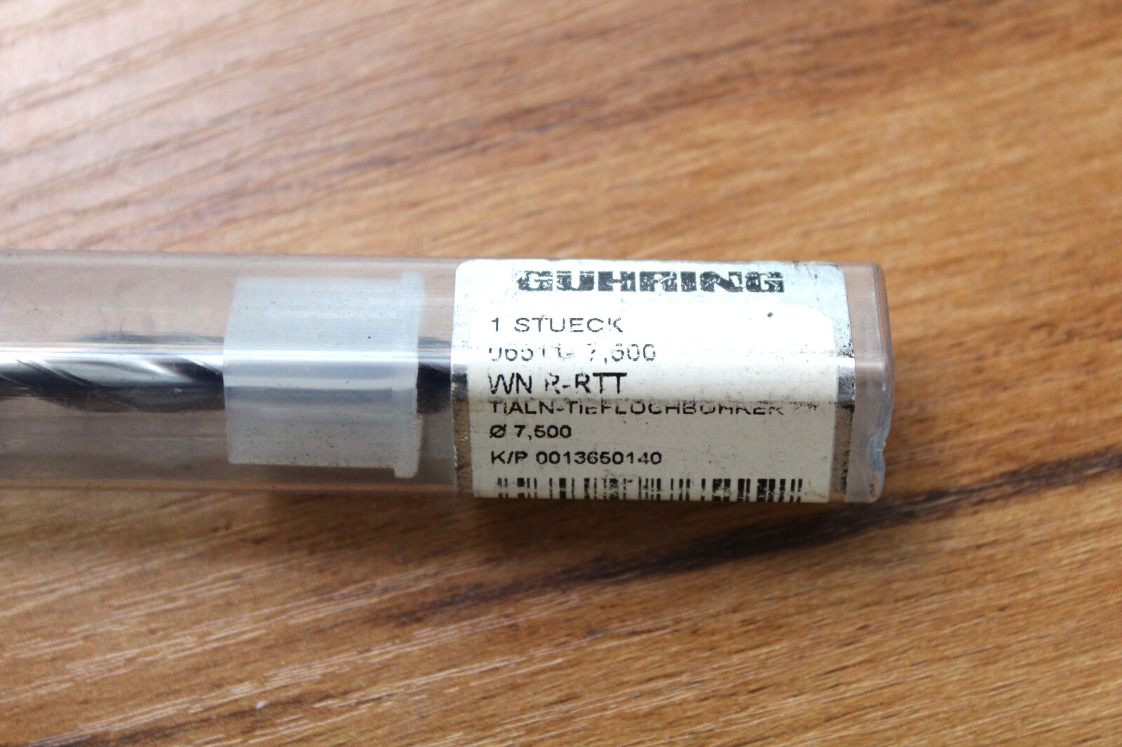 Guhring Solid Carbide Drill, 7.5mm Cutting Diameter RT 100 , Coolant thr 20xD