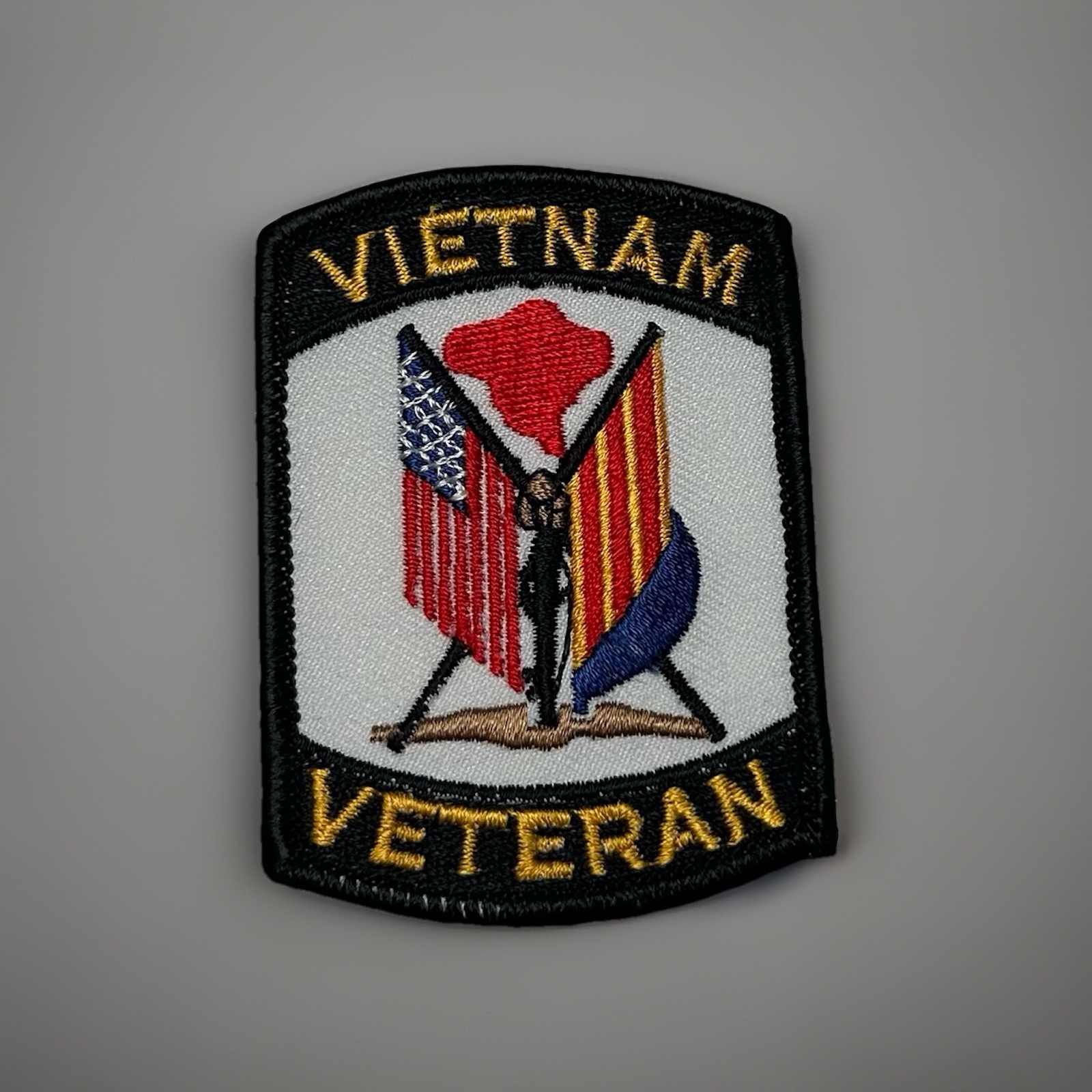 VIETNAM VETERAN PATCH 3” Tall - Sew Or Iron On