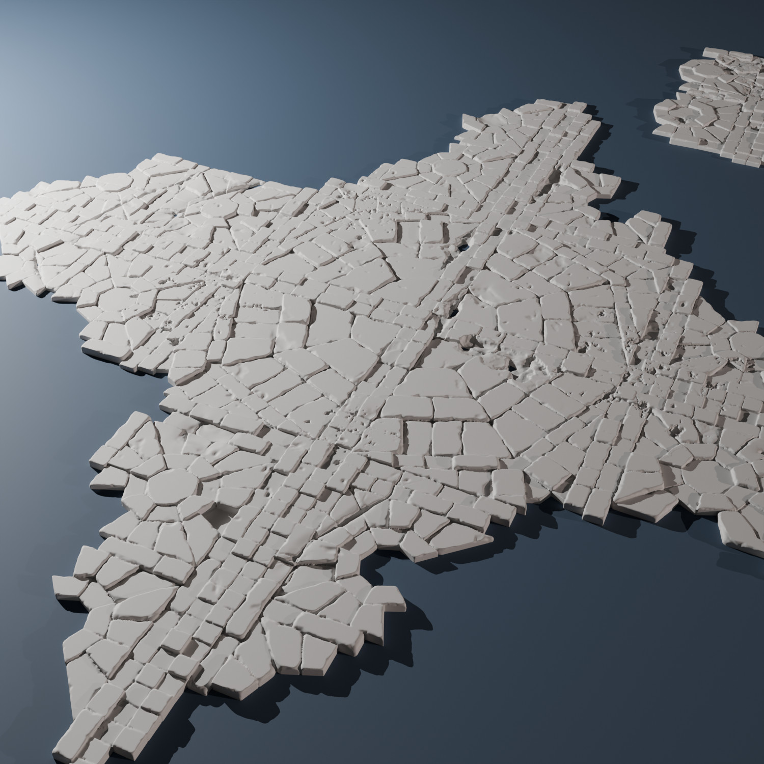 Catacombs Pavement | Wargame Scatter Terrain | 40 Piece Set | FDM printed