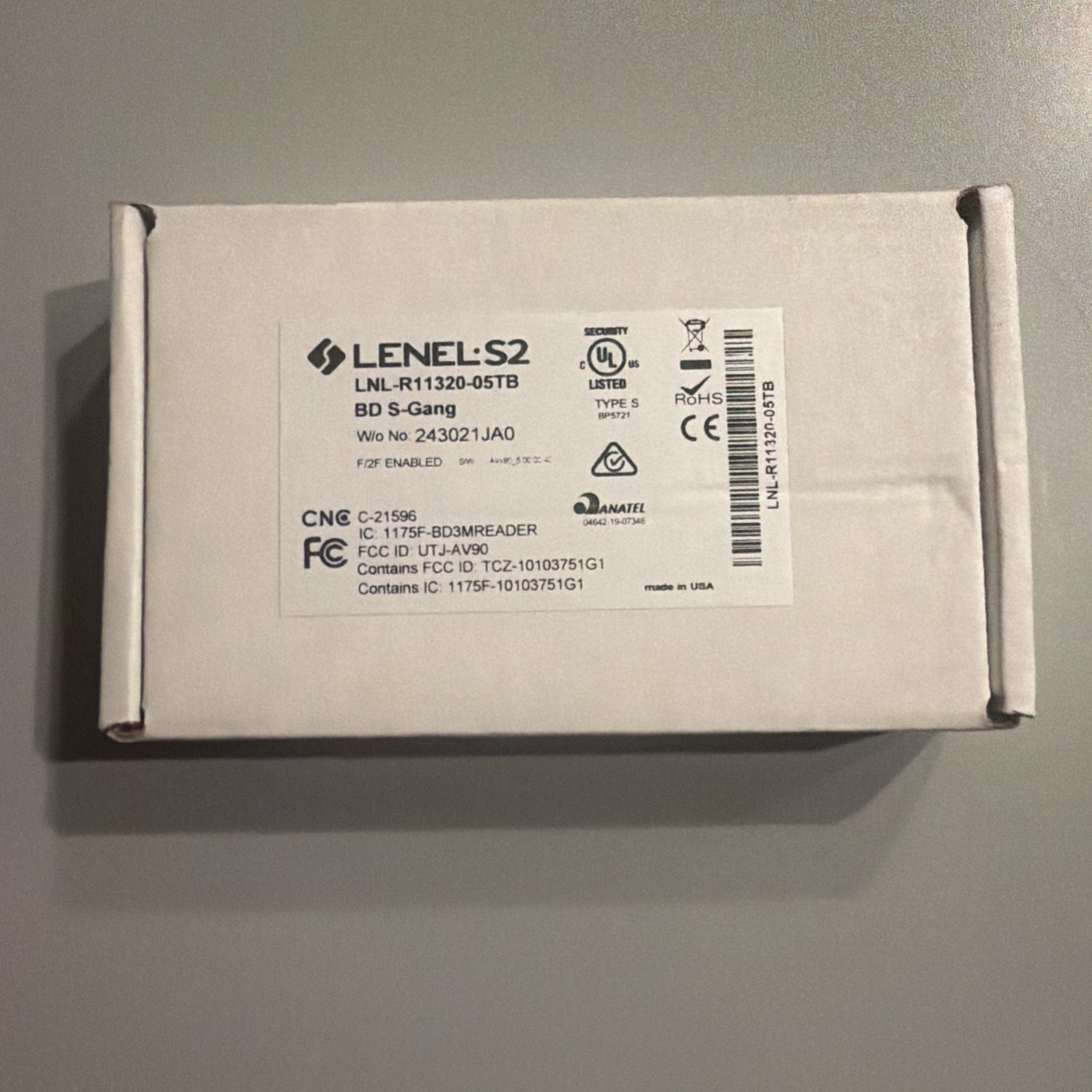 Lenel S2 Blue Diamond Card Reader LNL-R11320-05TB Bluetooth