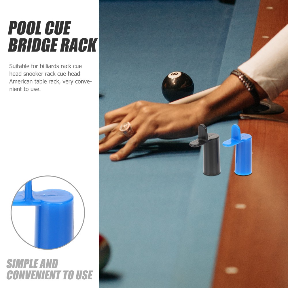 10Pcs Lightweight Pool Bridge Heads Reusable Plastic Cue Holder Assorted Colors
