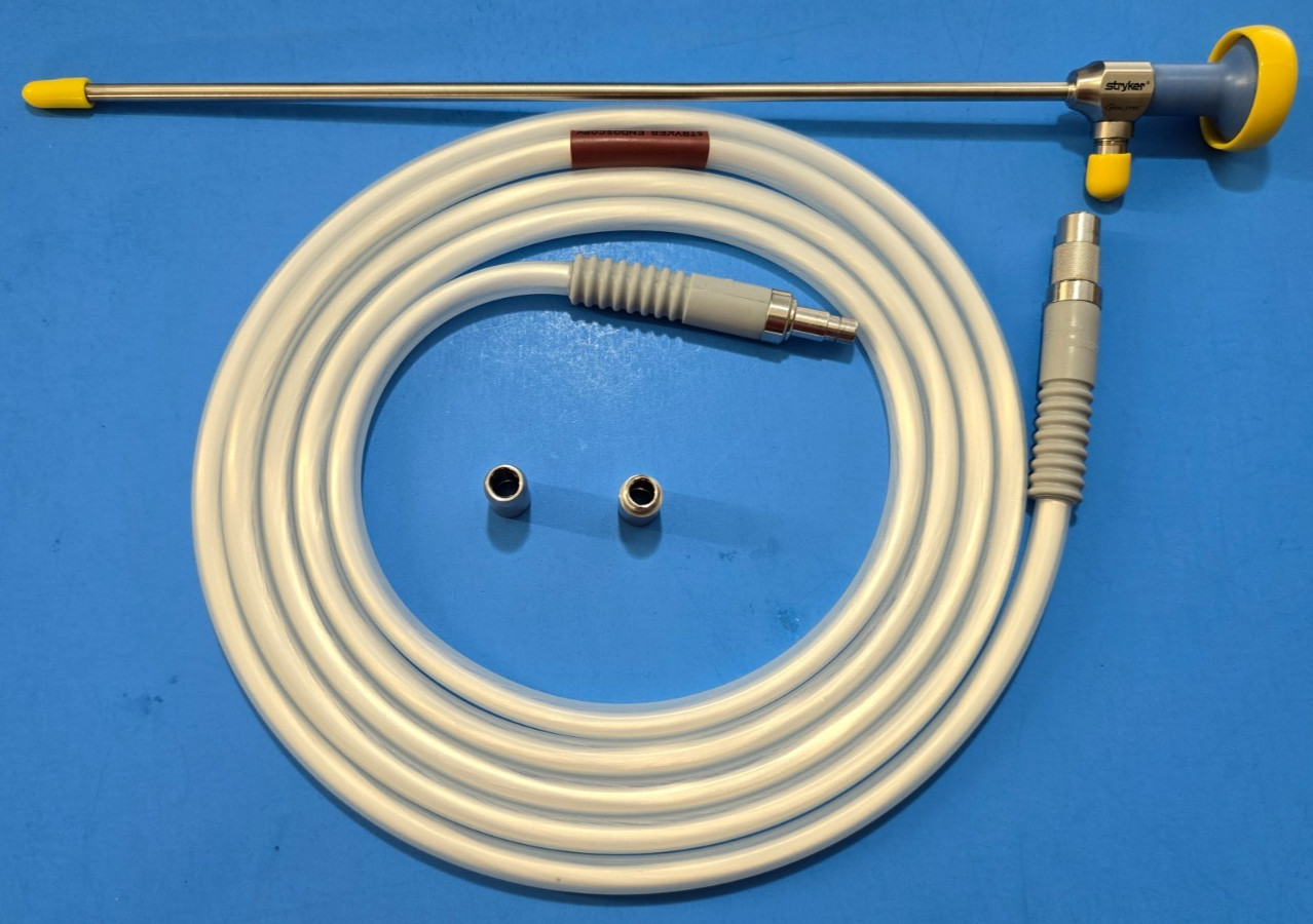Stryker 502-539-045 Ideal Eye Laparoscope Scope 5.0mm x 45* & Fiber Optic cable