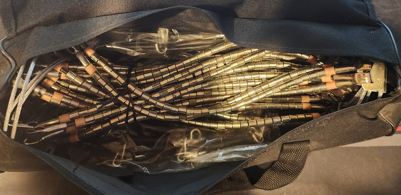 A1042 Lightning Diagonal Cross Cable, 1 Pair NEW fits 15", 16", 17" rim sizes
