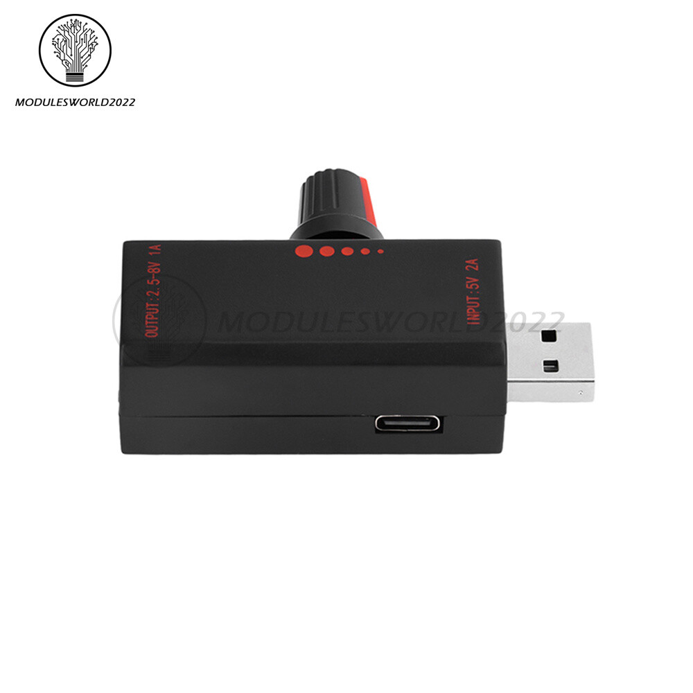 5W DC5V2A Fan Controller Stepless Speed Control w/ Switch USB Protection Type-C