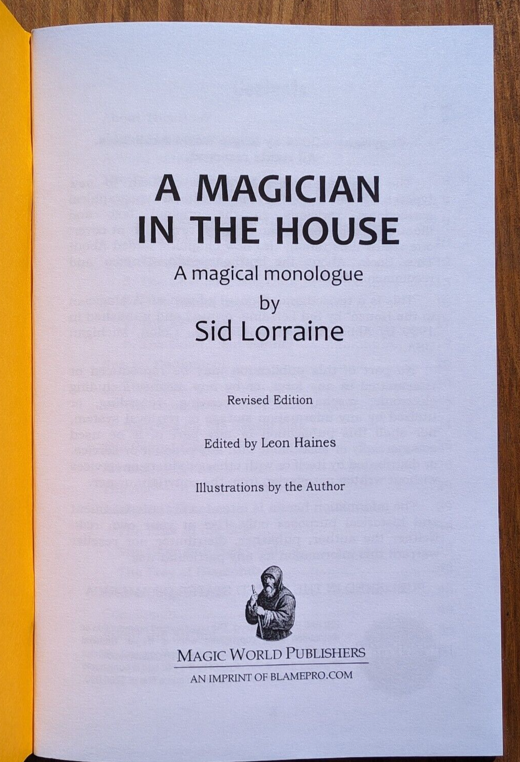 A Magician in the House by Sid Lorraine (A complete act)