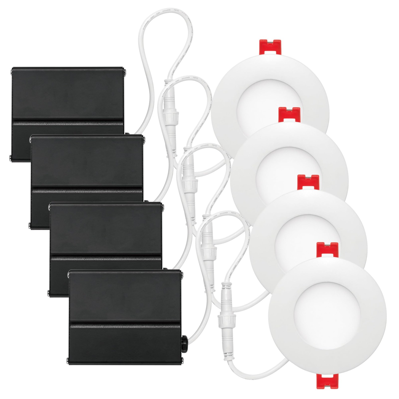 91125 3" Ultra Slim LED Integrated Recessed 4 Pack, White